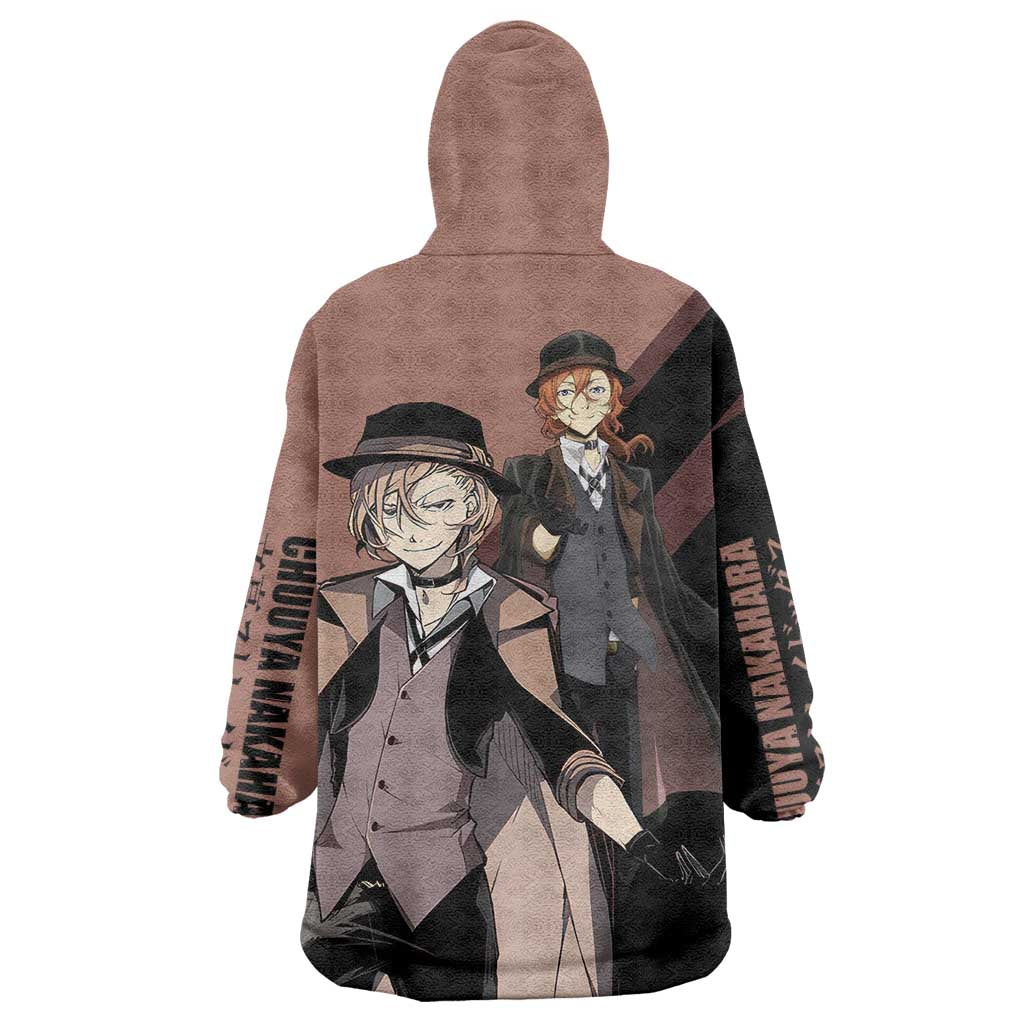 Chuuya Nakahara Wearable Blanket Hoodie Anime Style