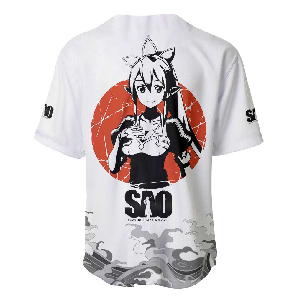 Suguha Kirigaya - Sword Art Online Baseball Jersey Anime Style