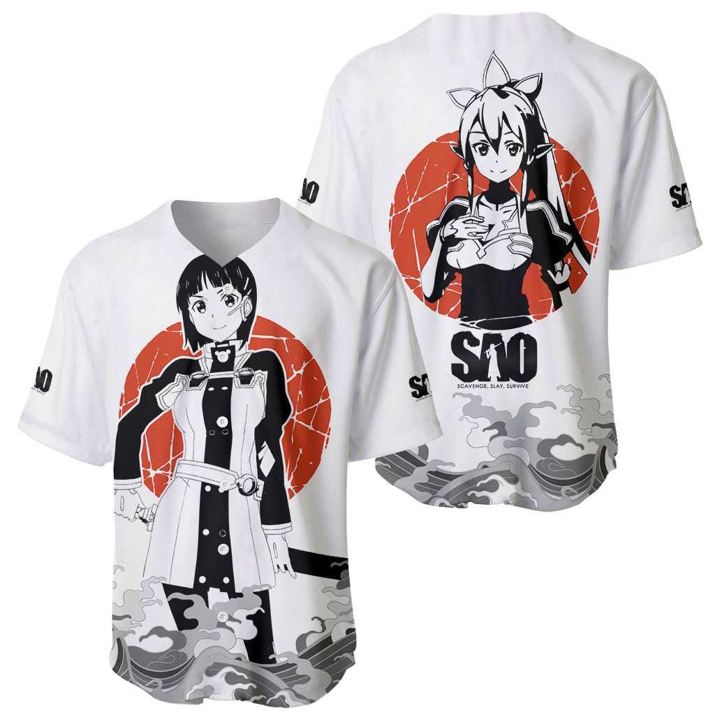 Suguha Kirigaya - Sword Art Online Baseball Jersey Anime Style