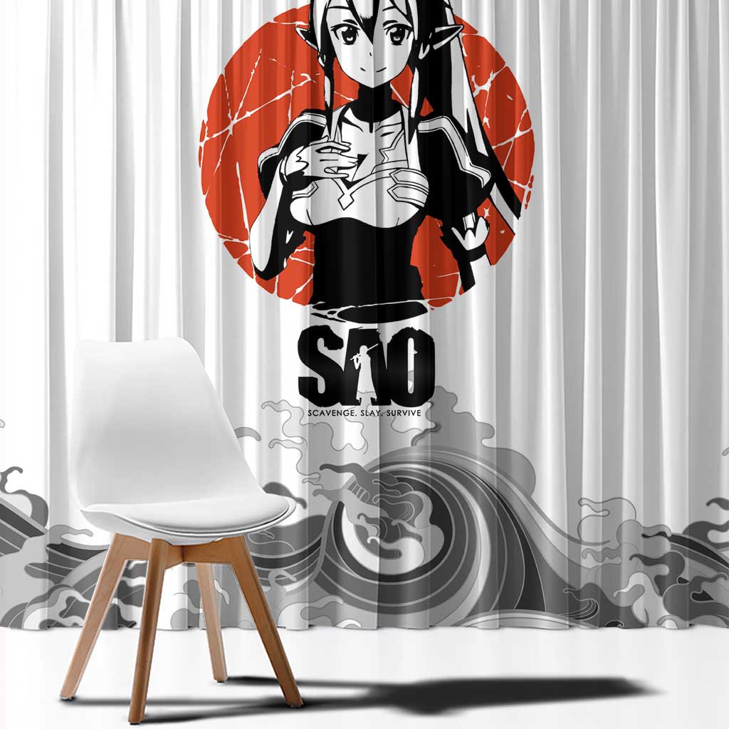 Suguha Kirigaya - Sword Art Online Window Curtain Anime Style