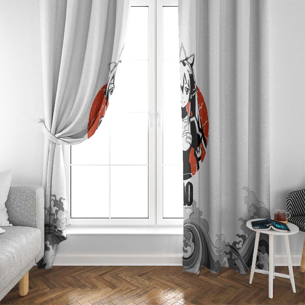 Suguha Kirigaya - Sword Art Online Window Curtain Anime Style