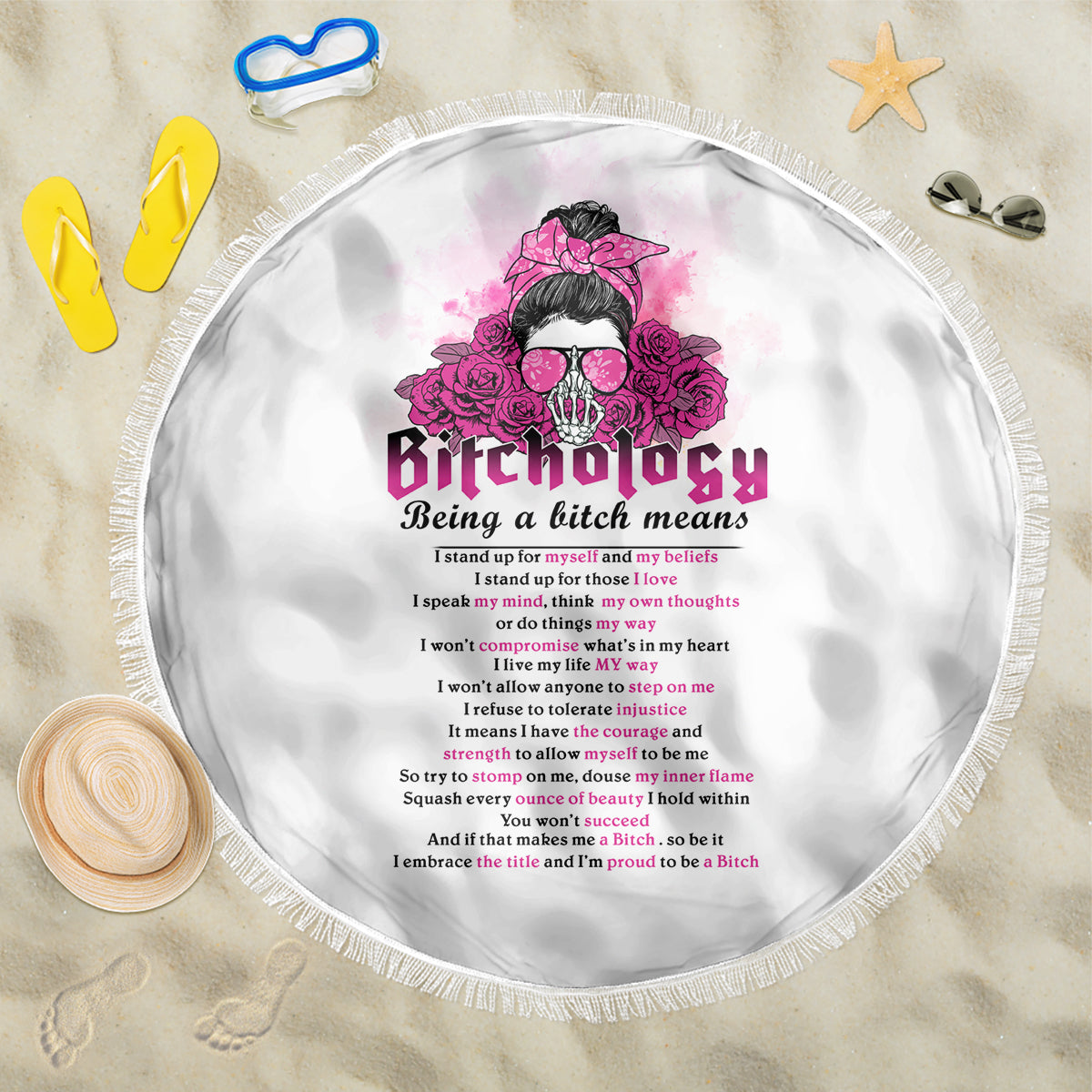 bitchology-being-a-bitch-means-beach-blanket
