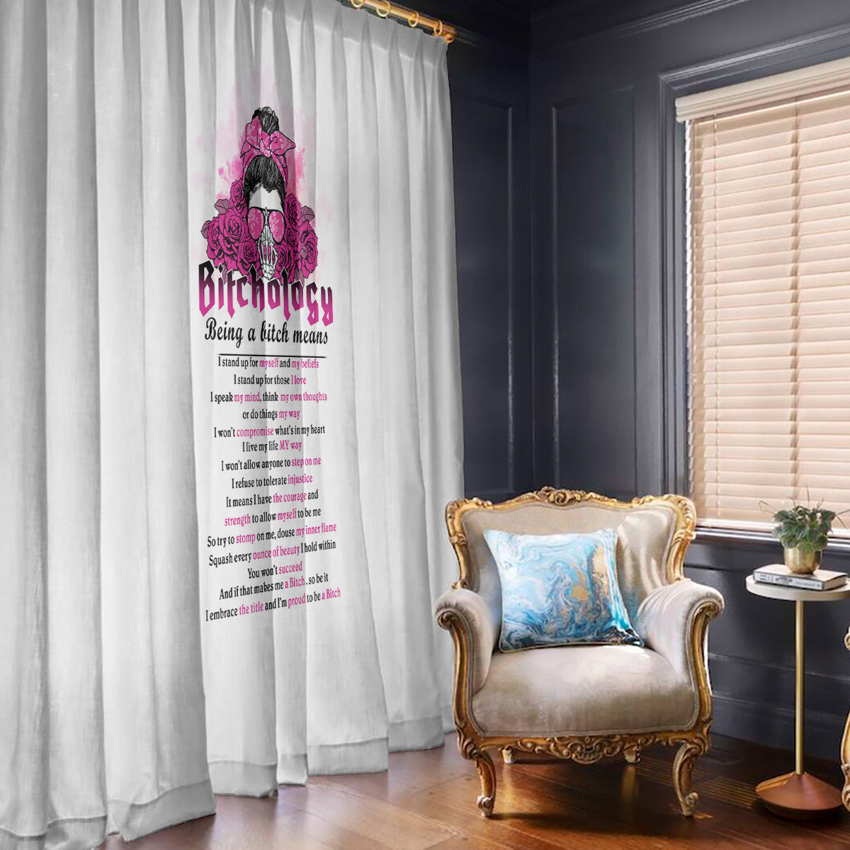 bitchology-being-a-bitch-means-window-curtain
