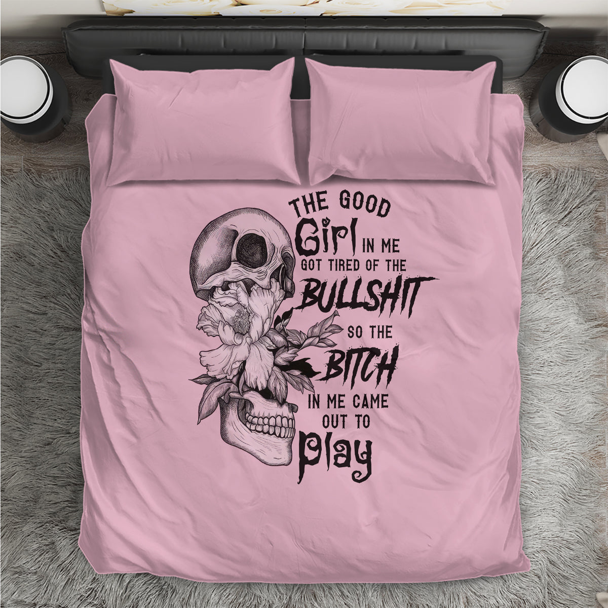 the-good-girl-in-me-got-tired-skull-bedding-set