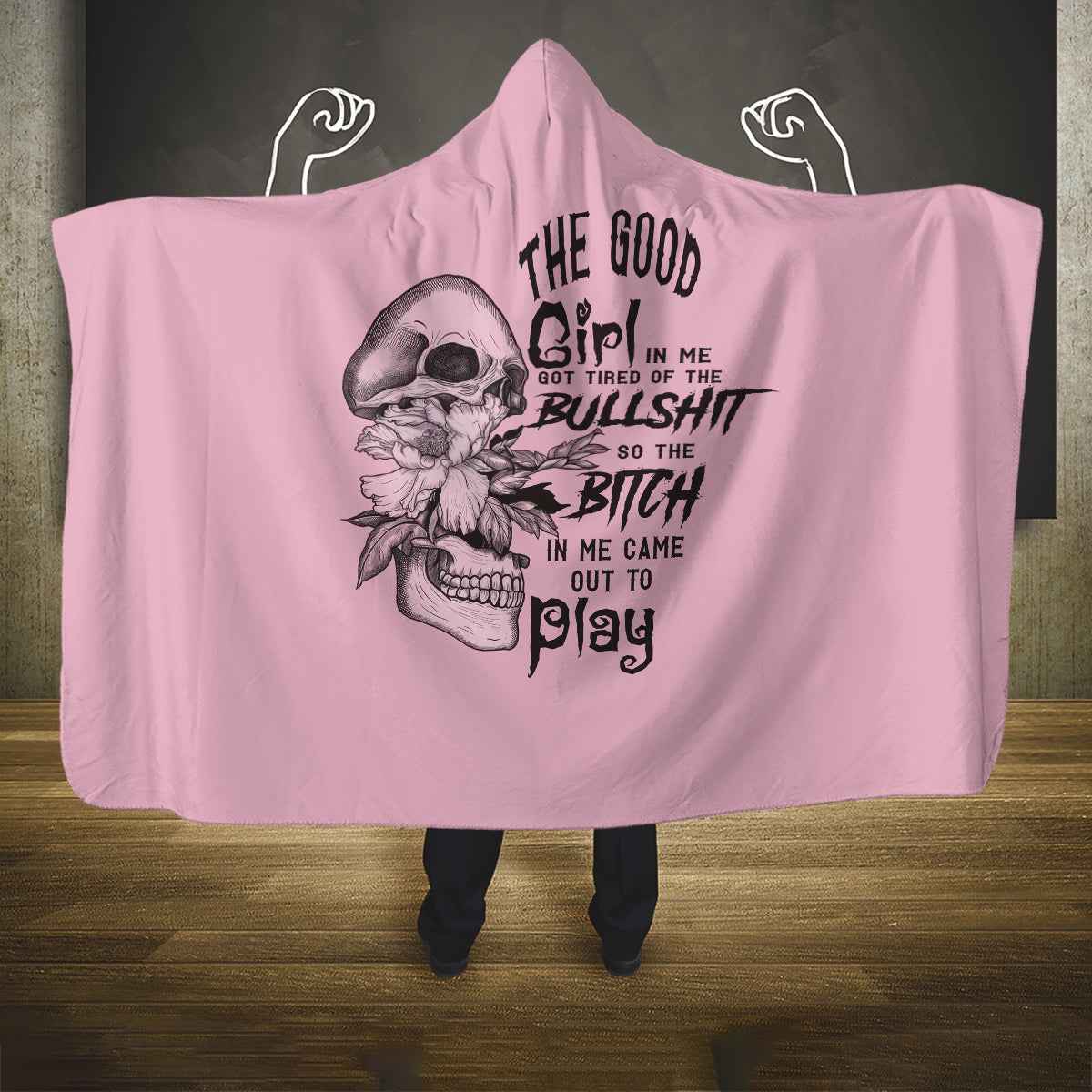 the-good-girl-in-me-got-tired-skull-hooded-blanket
