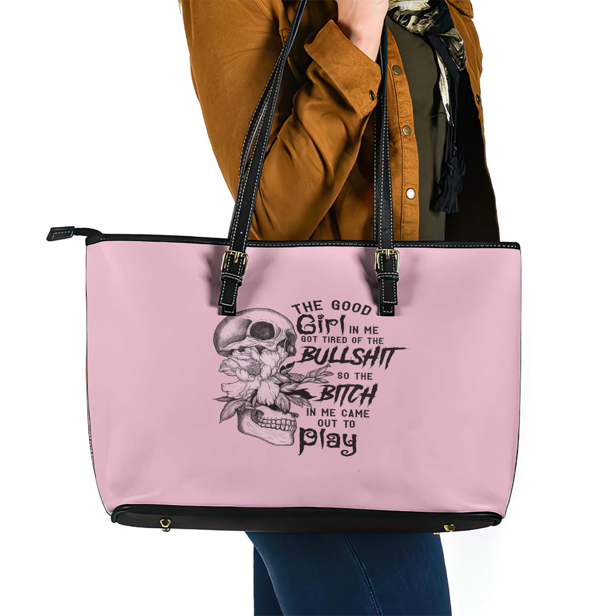 the-good-girl-in-me-got-tired-skull-leather-tote-bag