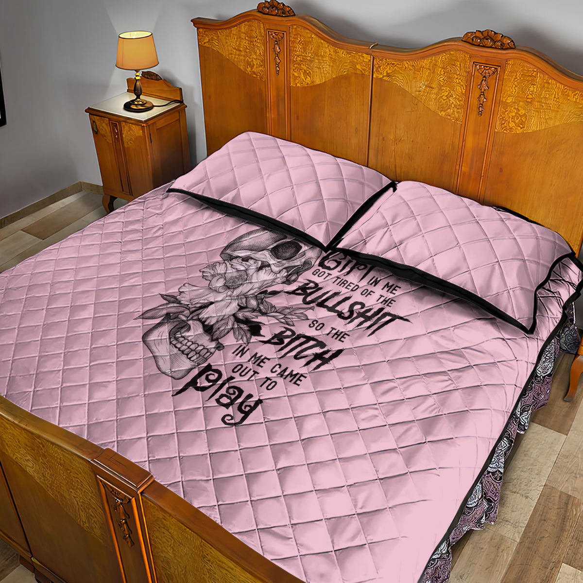 the-good-girl-in-me-got-tired-skull-quilt-bed-set