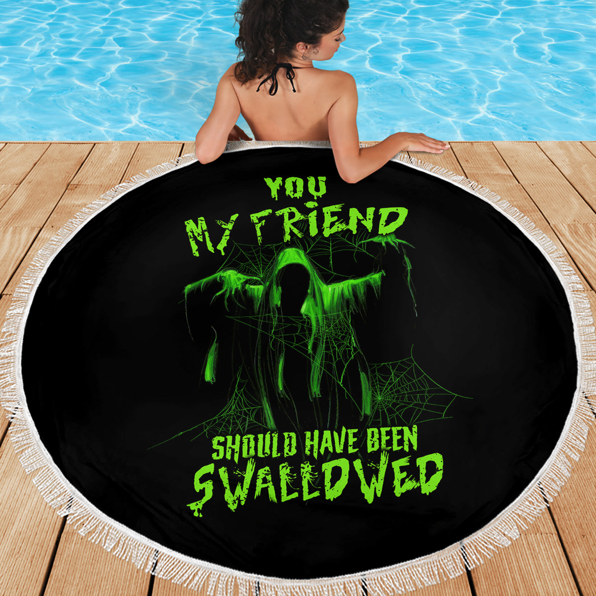 you-my-friend-should-have-been-swallowed-halloween-beach-blanket