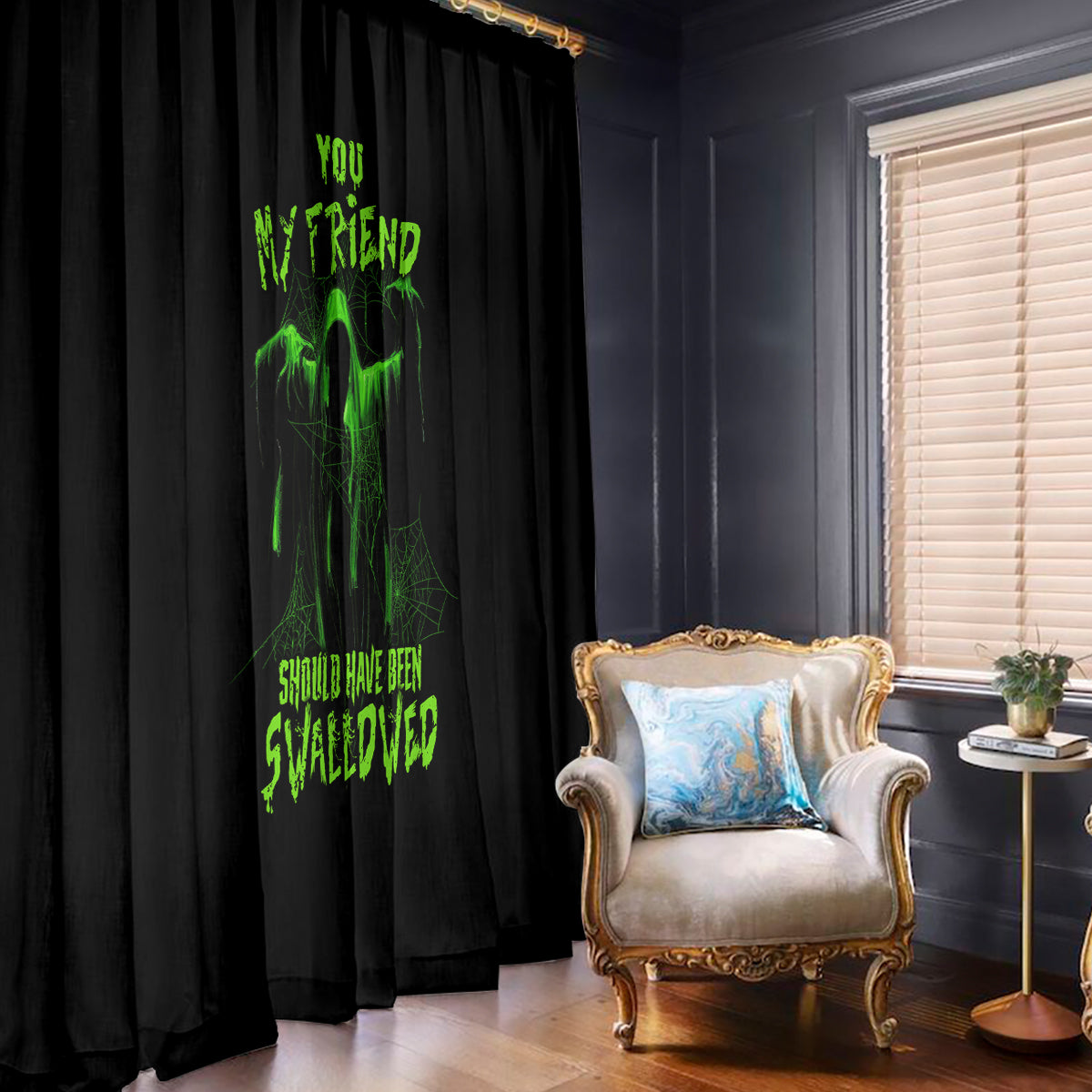 you-my-friend-should-have-been-swallowed-halloween-window-curtain