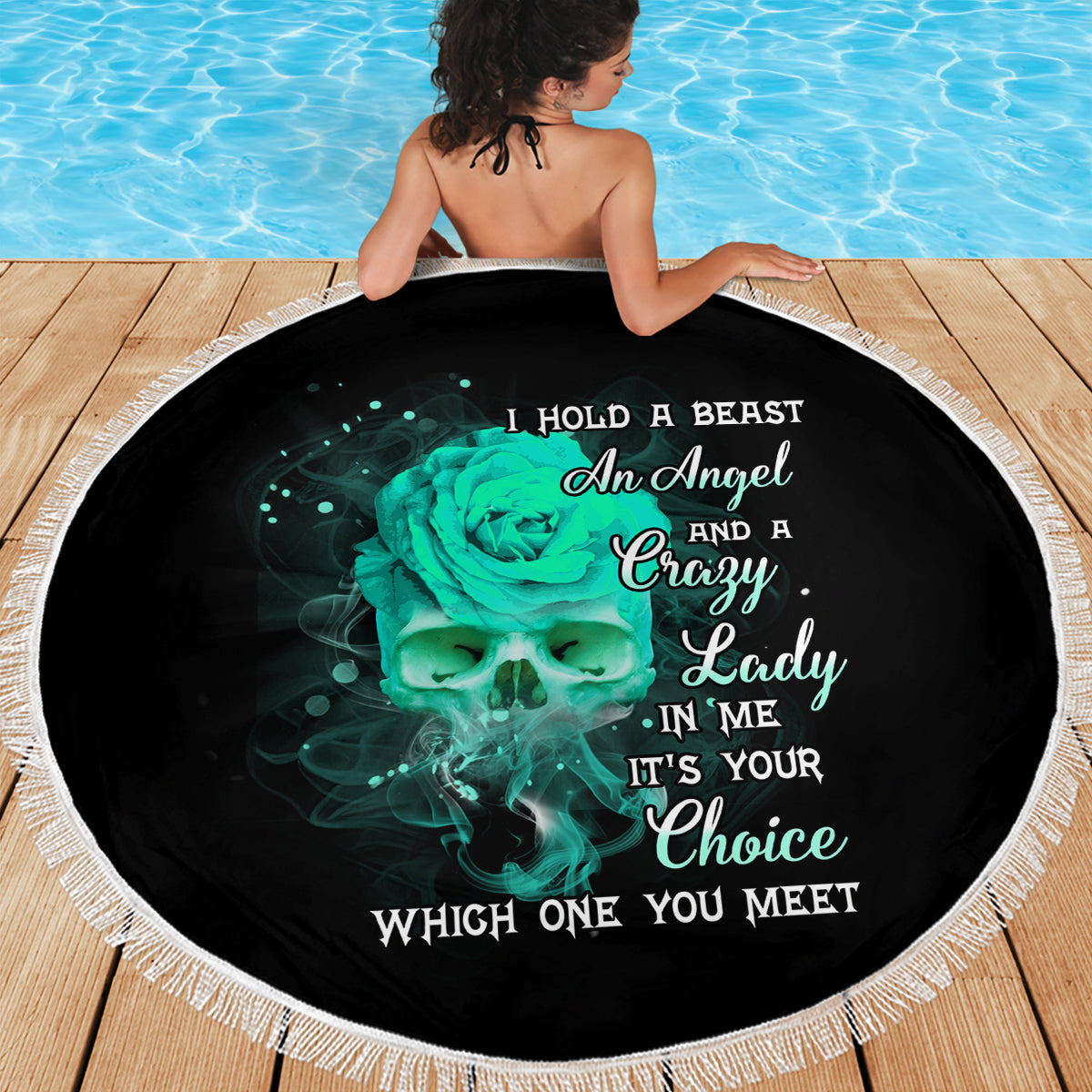 i-hold-a-beast-an-angel-crazy-lady-in-me-beach-blanket