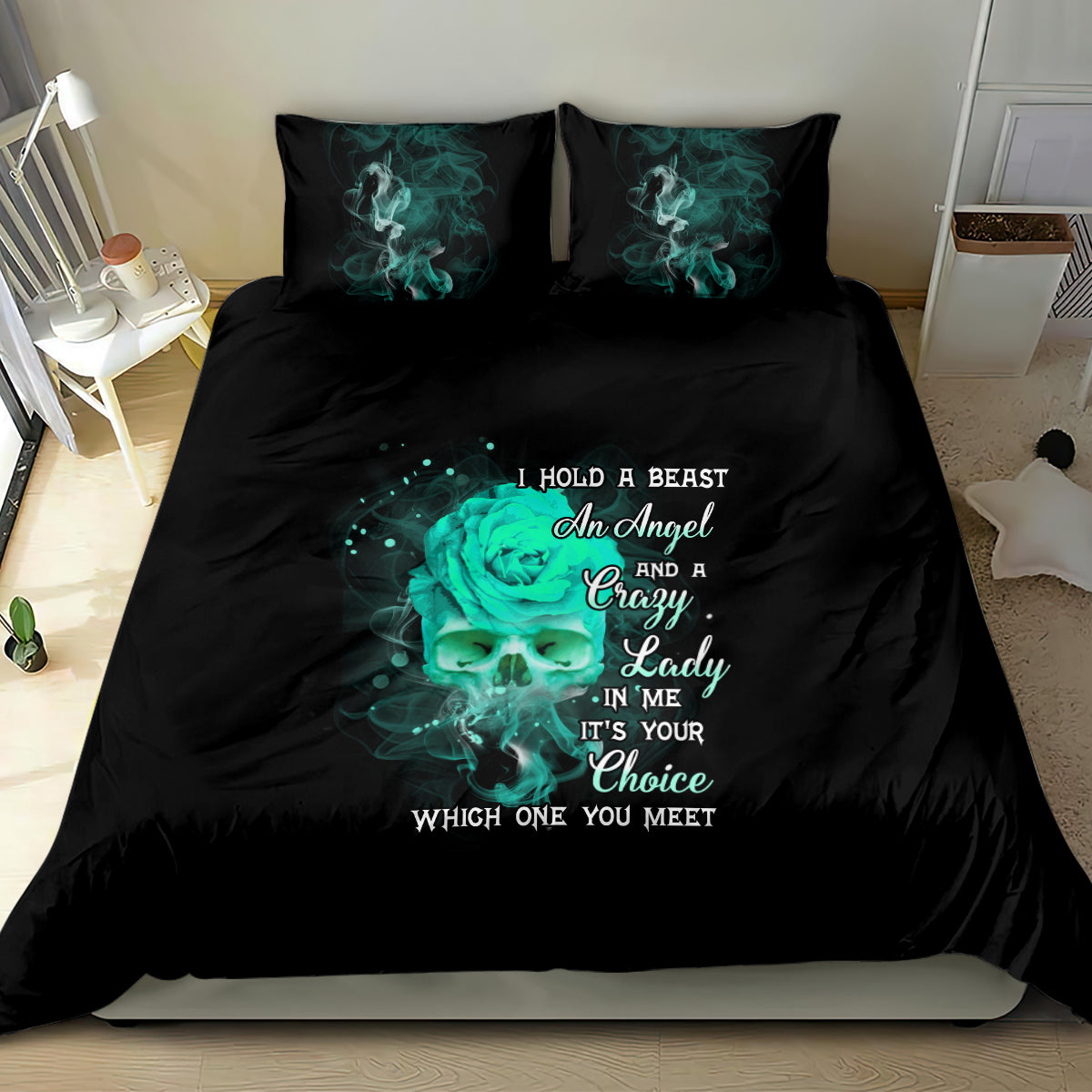 i-hold-a-beast-an-angel-crazy-lady-in-me-bedding-set