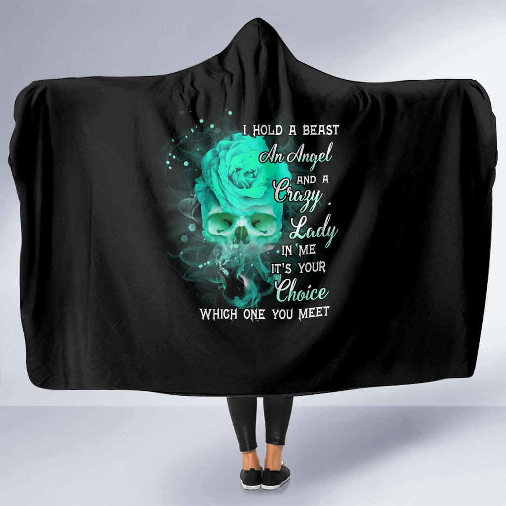 i-hold-a-beast-an-angel-crazy-lady-in-me-hooded-blanket
