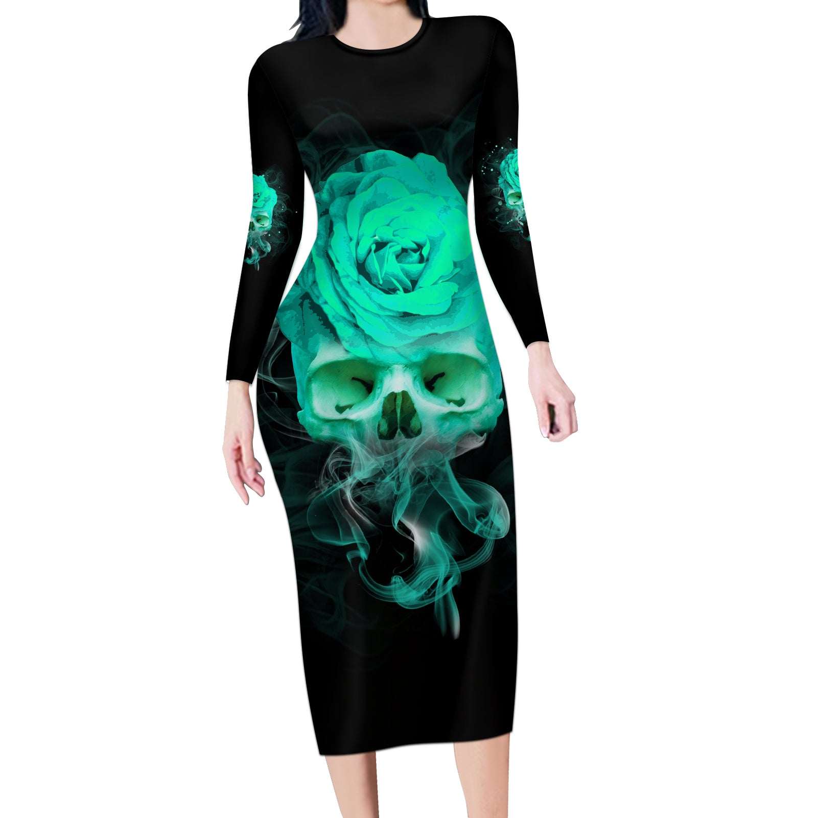 i-hold-a-beast-an-angel-crazy-lady-in-me-long-sleeve-bodycon-dress