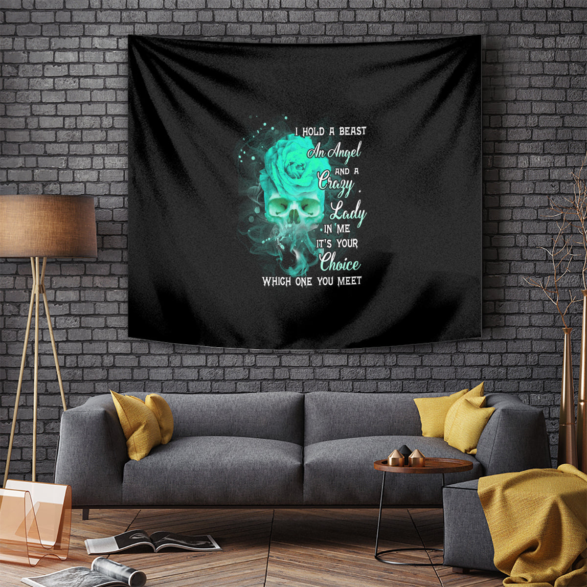 i-hold-a-beast-an-angel-crazy-lady-in-me-tapestry