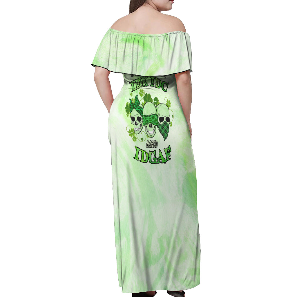 stuck-between-idk-idc-and-idgaf-rose-skull-patricks-day-off-shoulder-maxi-dress