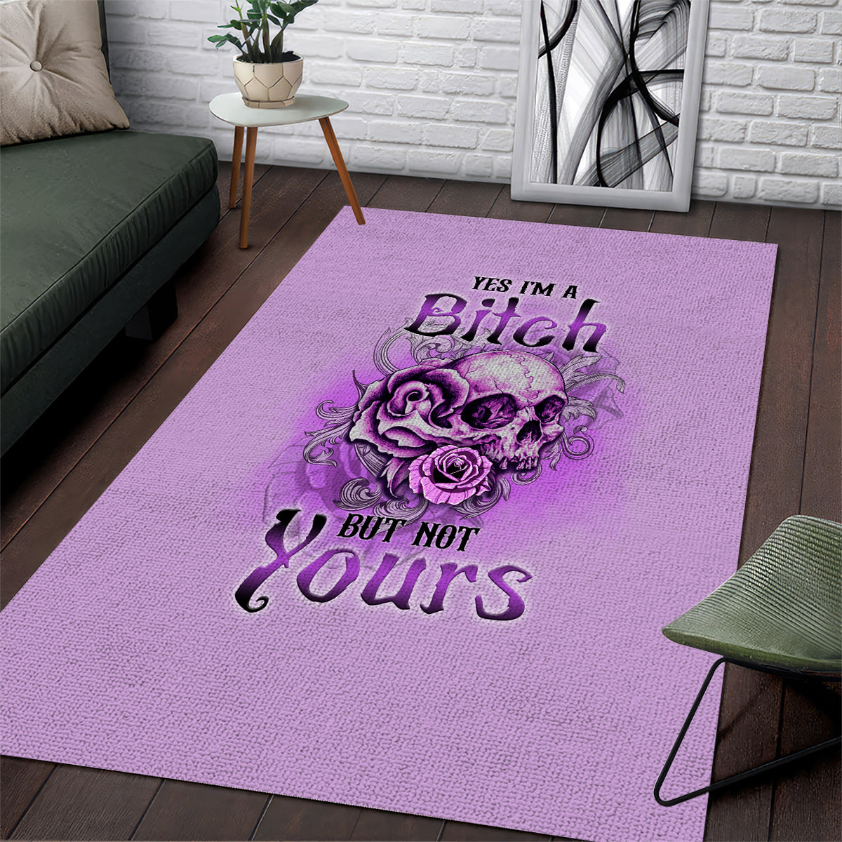 yes-im-a-b-but-not-yours-purple-area-rug