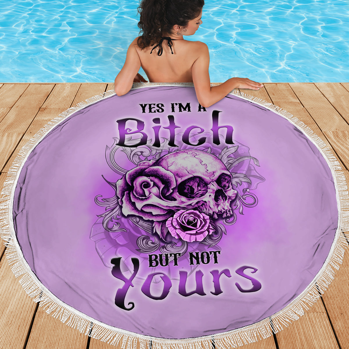 yes-im-a-b-but-not-yours-purple-beach-blanket