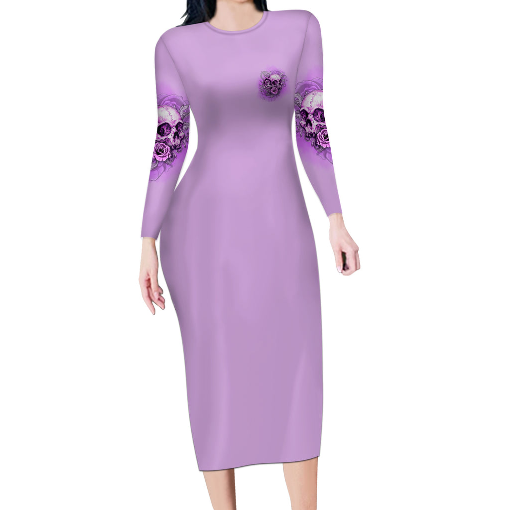 yes-im-a-b-but-not-yours-purple-long-sleeve-bodycon-dress