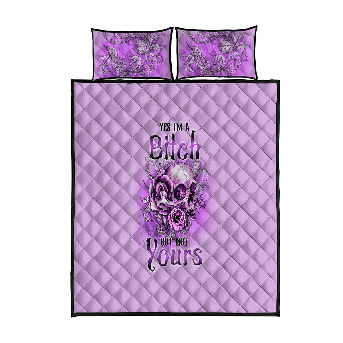 yes-im-a-b-but-not-yours-purple-quilt-bed-set