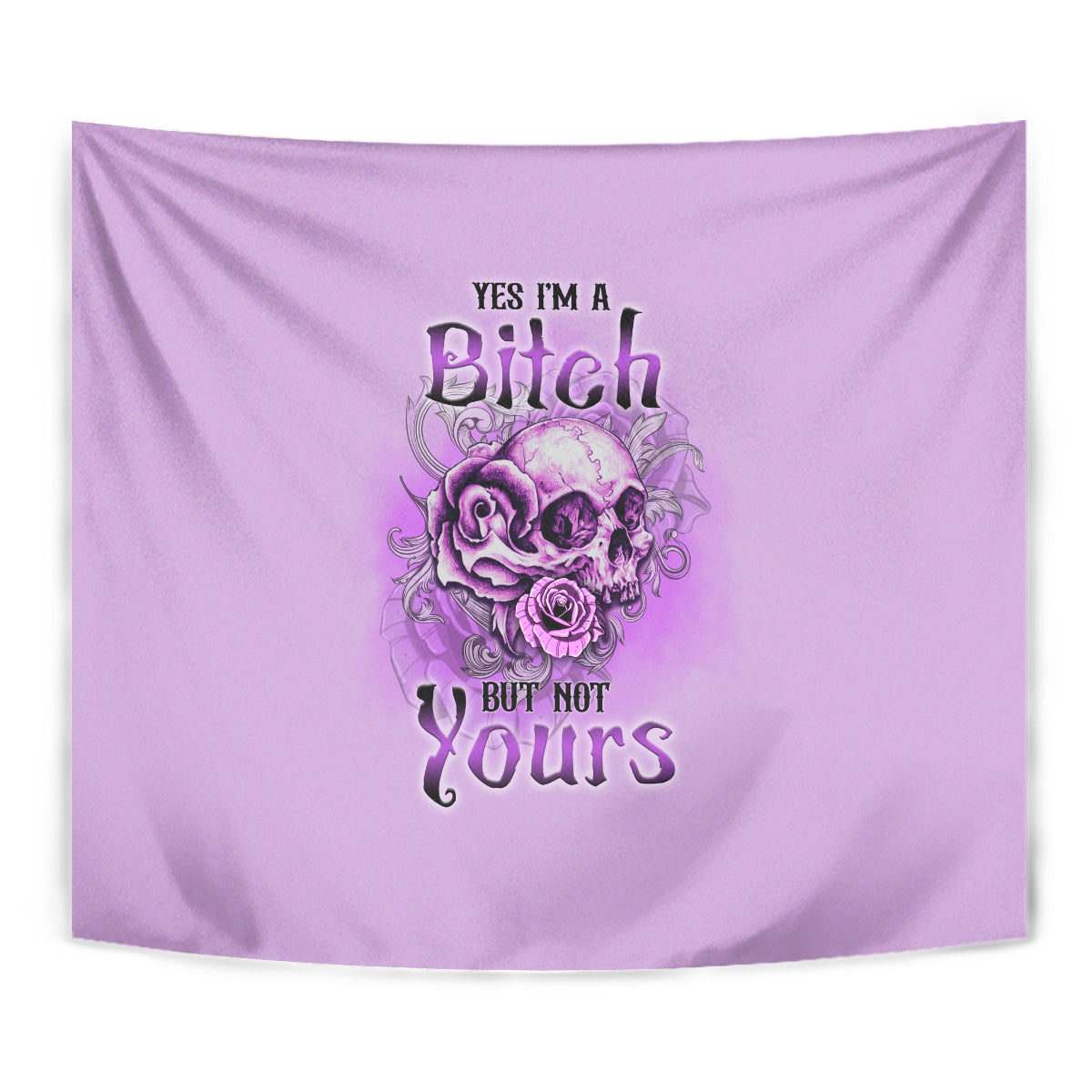 yes-im-a-b-but-not-yours-purple-tapestry