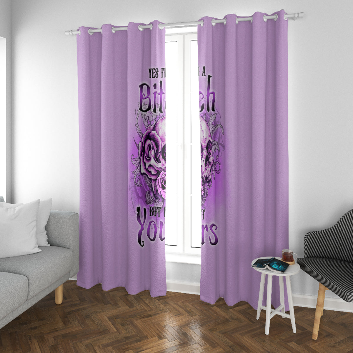 yes-im-a-b-but-not-yours-purple-window-curtain