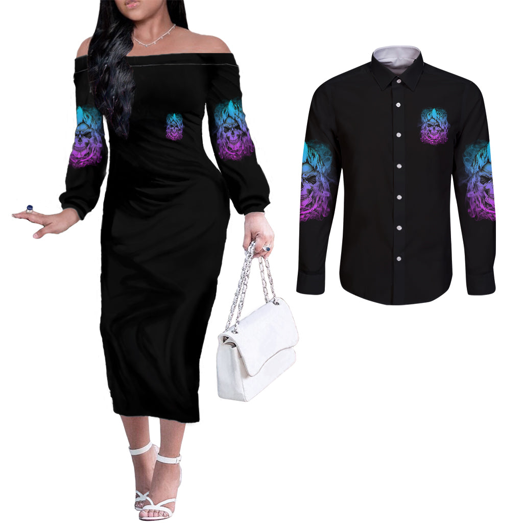 i-am-who-i-am-your-approval-isnt-needed-couples-matching-off-the-shoulder-long-sleeve-dress-and-long-sleeve-button-shirt