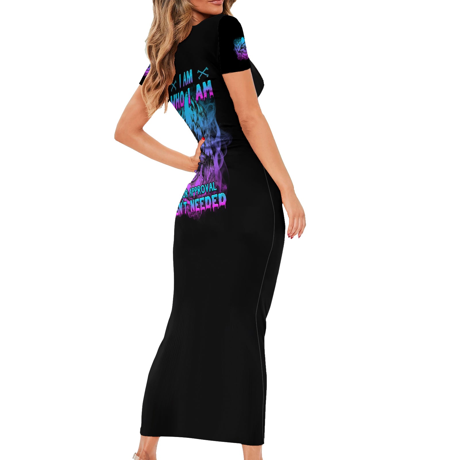 i-am-who-i-am-your-approval-isnt-needed-short-sleeve-bodycon-dress