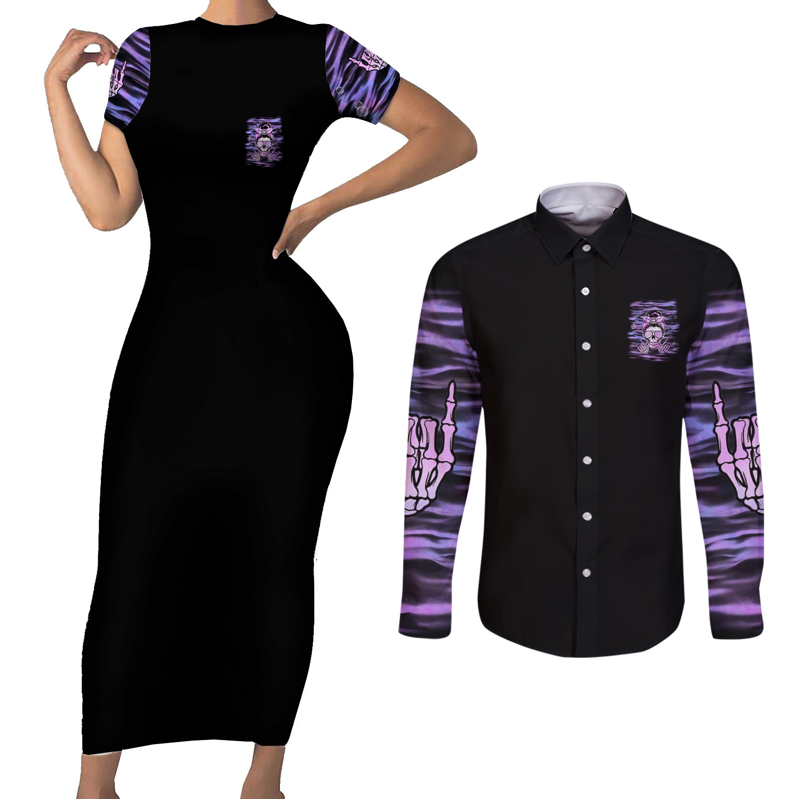 im-a-b-im-a-lover-im-a-crazy-mother-couples-matching-short-sleeve-bodycon-dress-and-long-sleeve-button-shirt