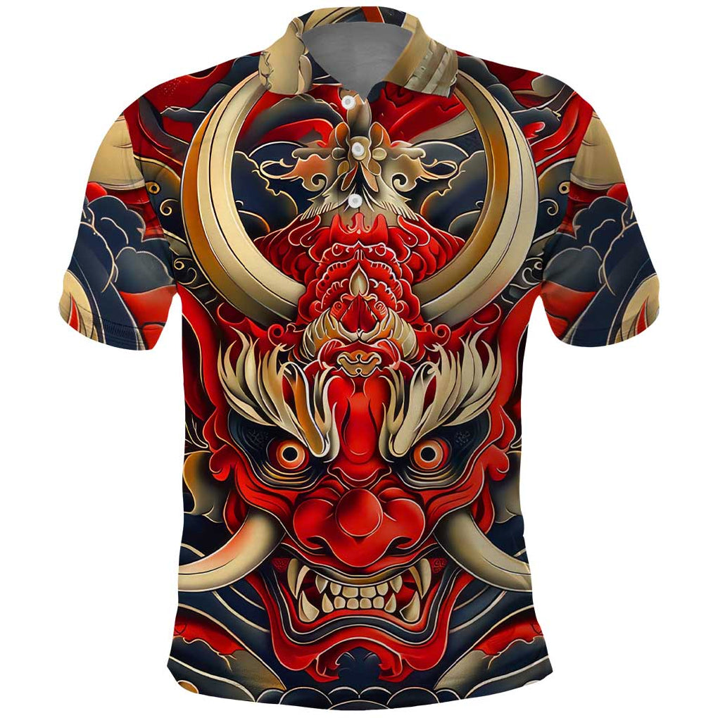 Oni Polo Shirt Japan Art Style
