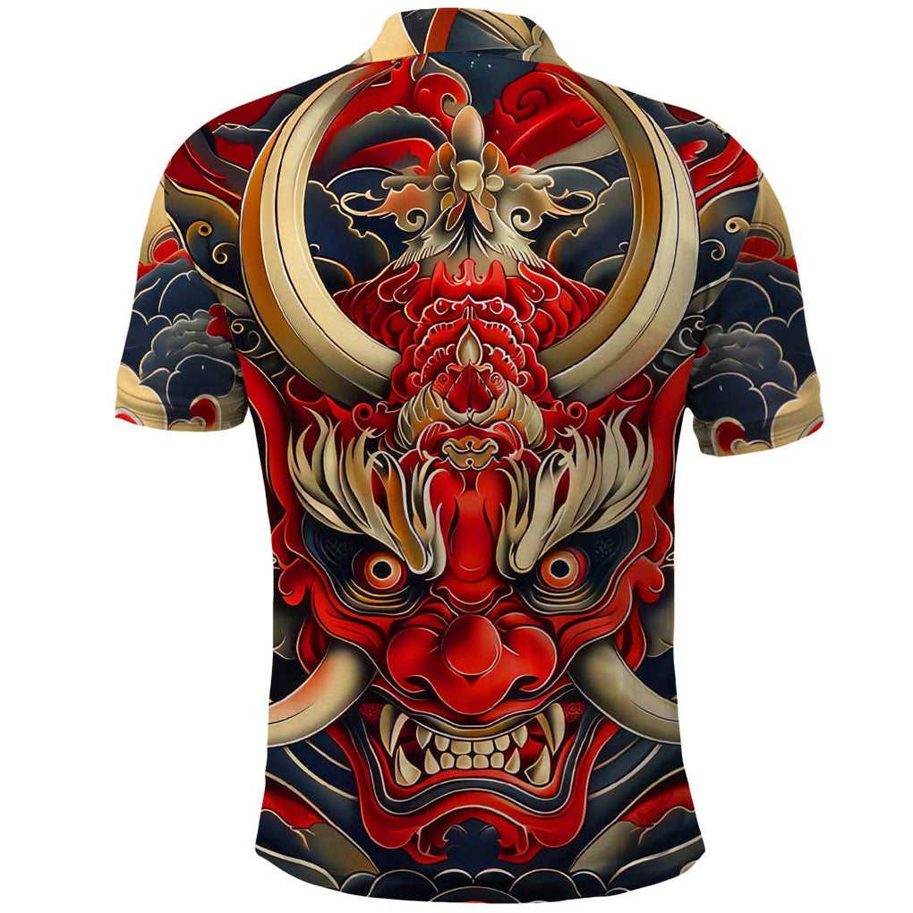 Oni Polo Shirt Japan Art Style