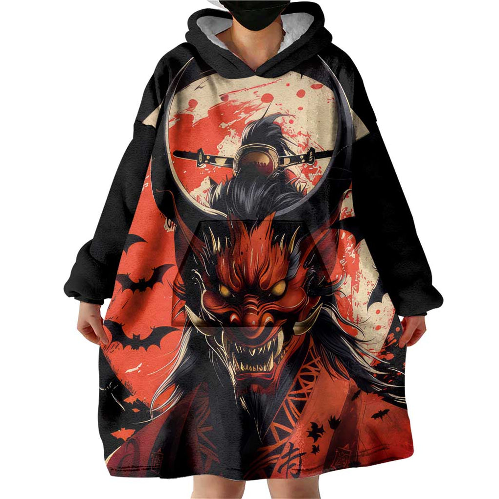 Oni Demon Wearable Blanket Hoodie Japan Art Style