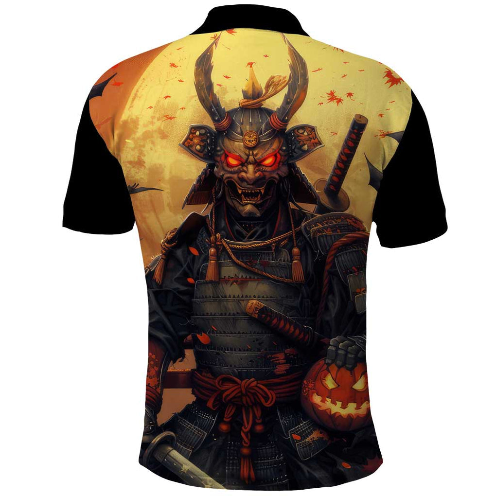 Samurai Halloween Polo Shirt Japan Art Style