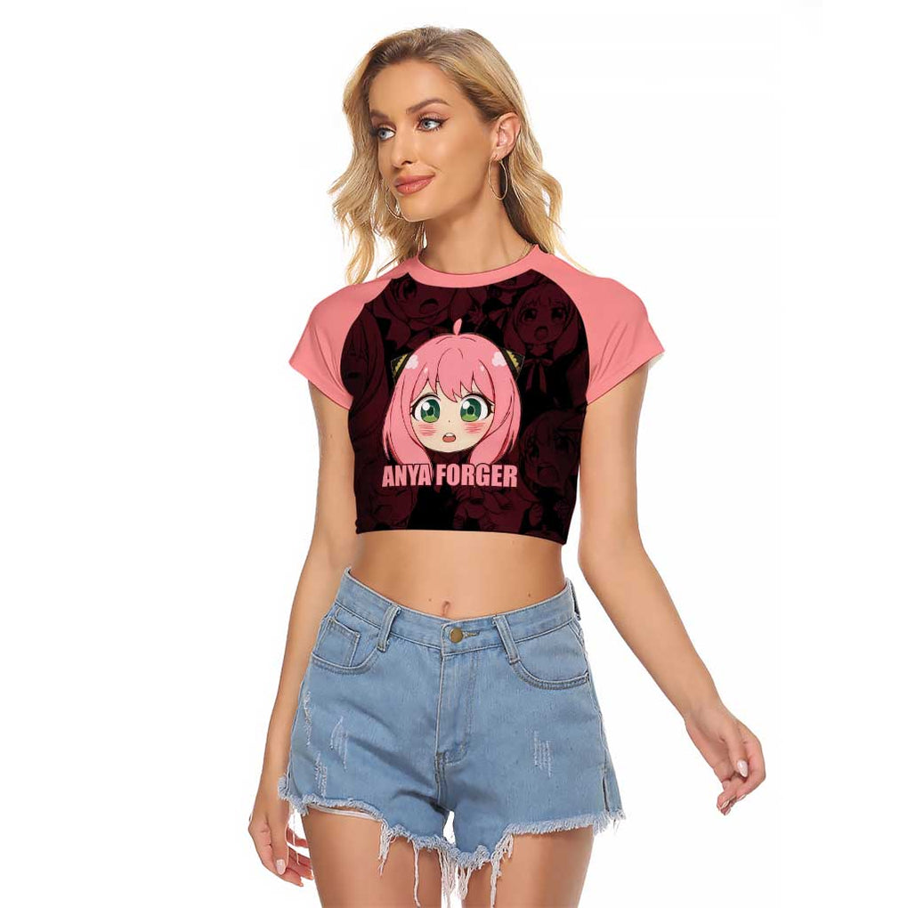 Anya - Spy x Family Raglan Cropped T Shirt Anime Style