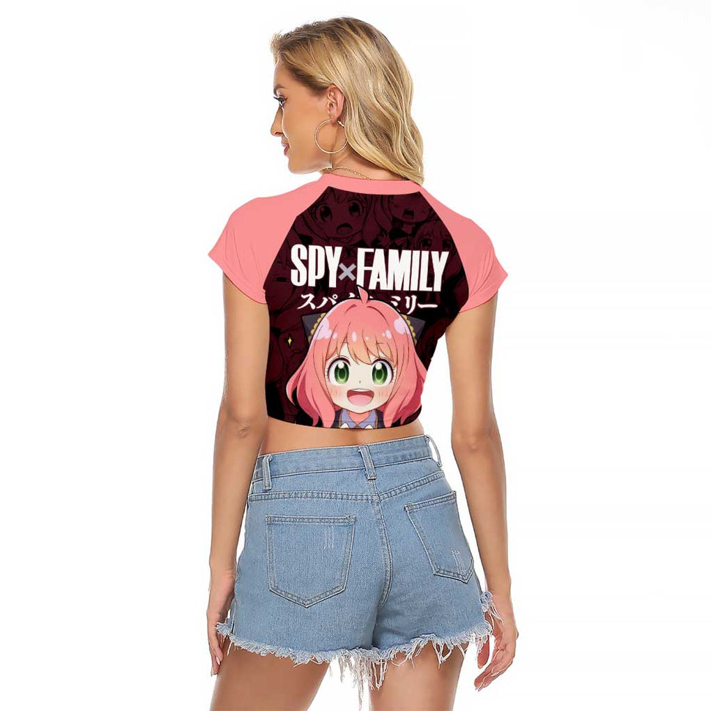 Anya - Spy x Family Raglan Cropped T Shirt Anime Style
