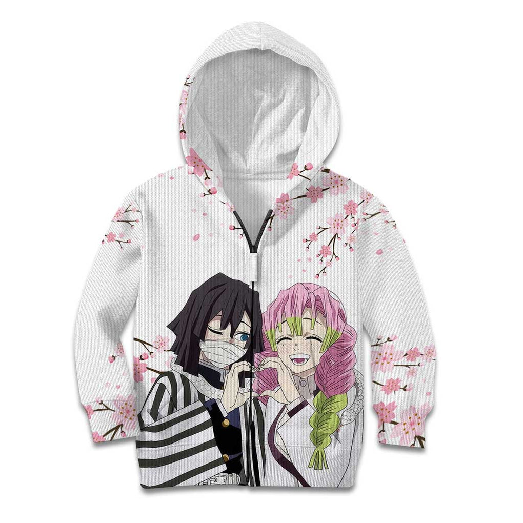 Mutsuri And Obanai - Demon Slayer Kid Hoodie Anime Style