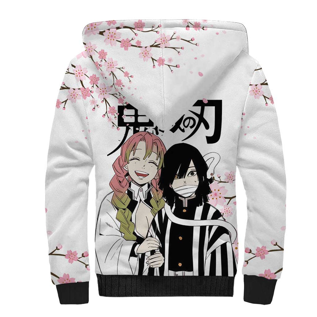 Mutsuri And Obanai - Demon Slayer Sherpa Hoodie Anime Style