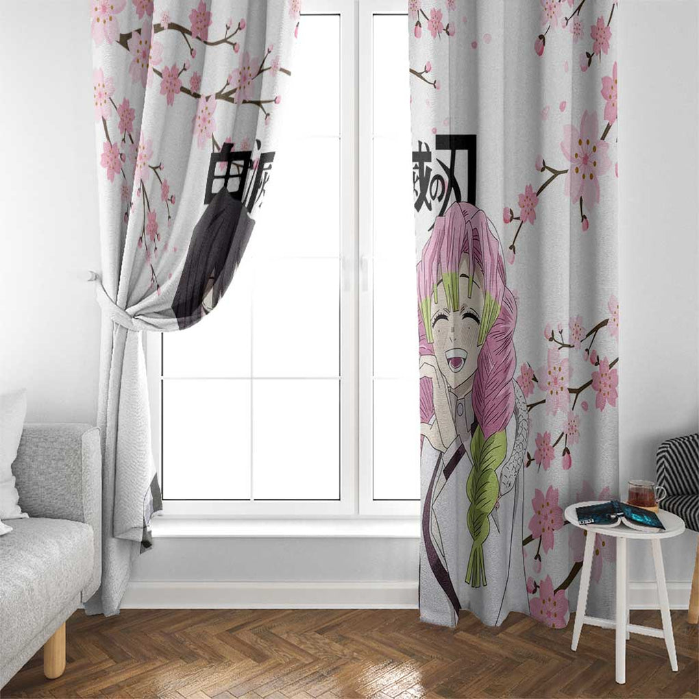 Mutsuri And Obanai - Demon Slayer Window Curtain Anime Style
