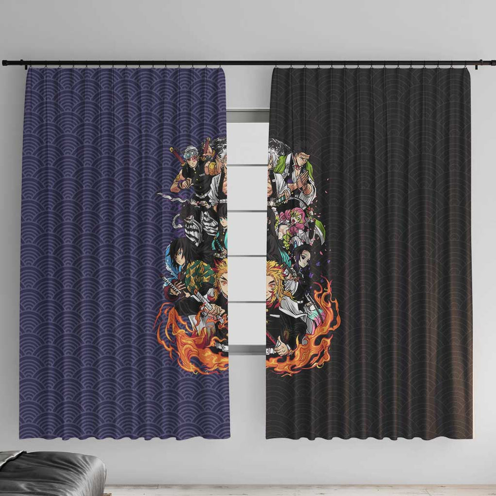 Hashira Team - Demon Slayer Window Curtain Anime Style