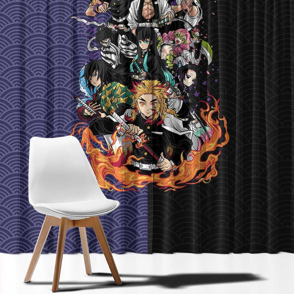 Hashira Team - Demon Slayer Window Curtain Anime Style