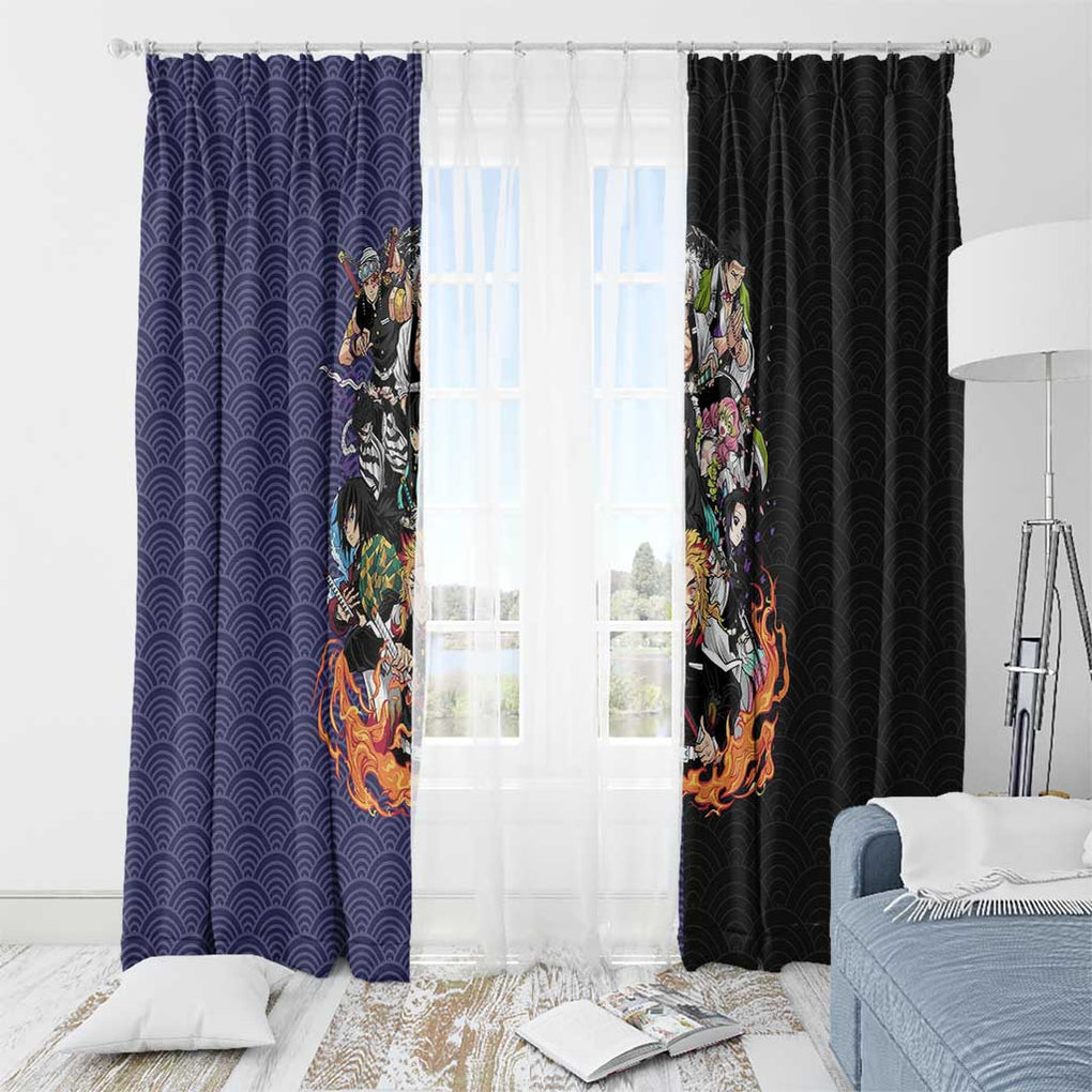 Hashira Team - Demon Slayer Window Curtain Anime Style