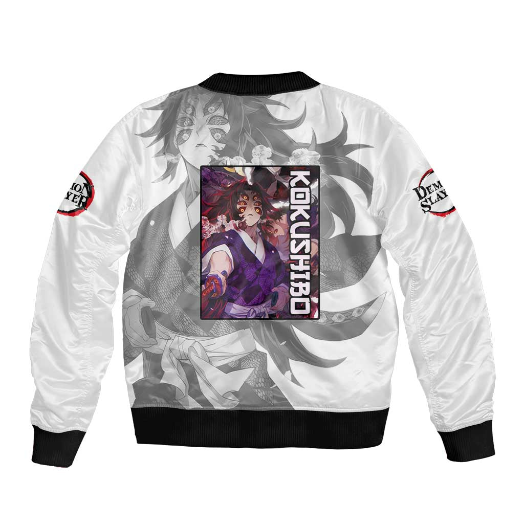 Kokushibo - Kimesu No Yaiba Bomber Jacket Japan Anime Style TS04