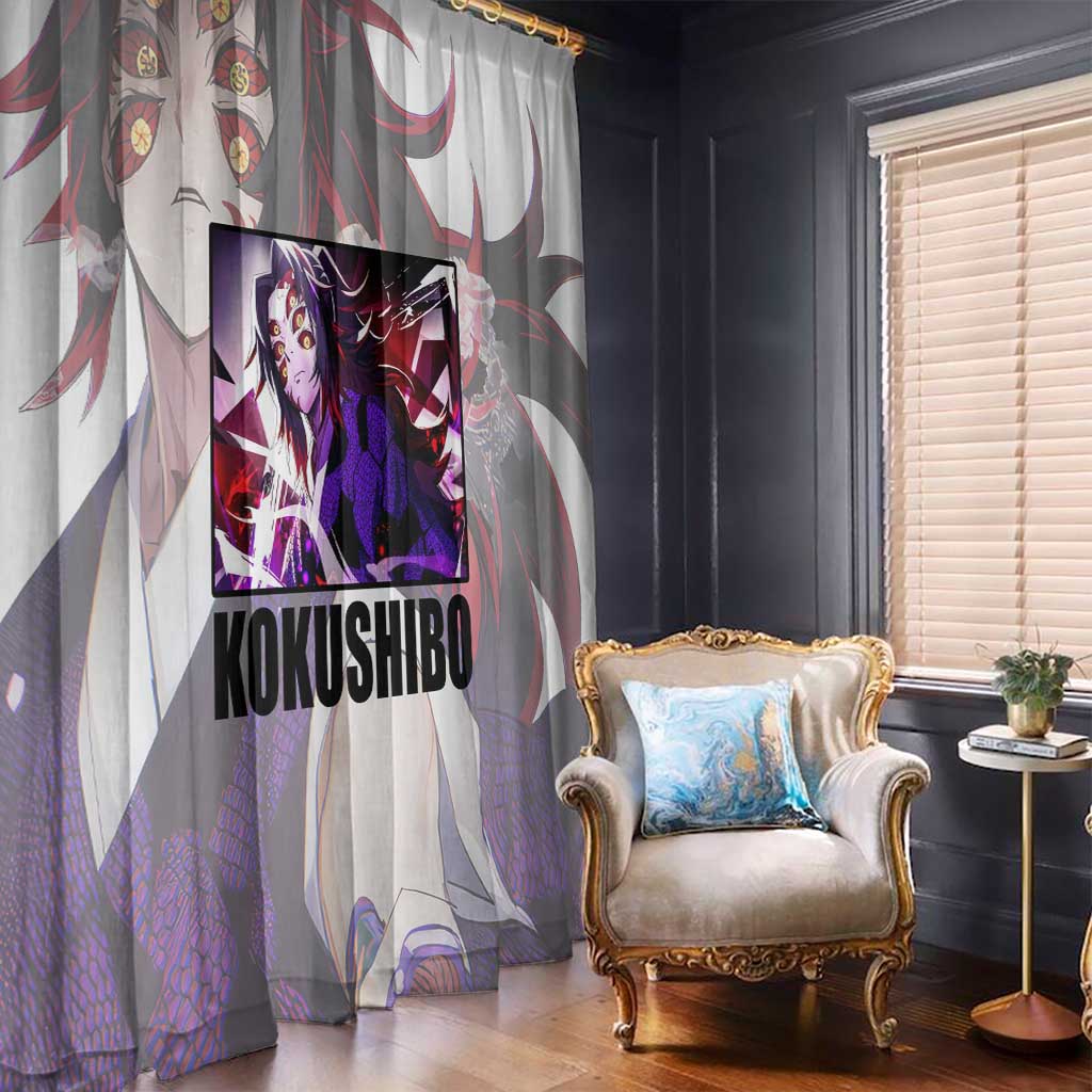 Kokushibo - Kimesu No Yaiba Window Curtain Japan Anime Style TS04