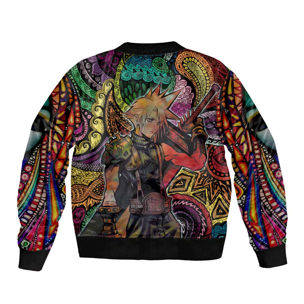 Trippy Cloud Strife Final Fantasy 7 Bomber Jacket Trippy Style