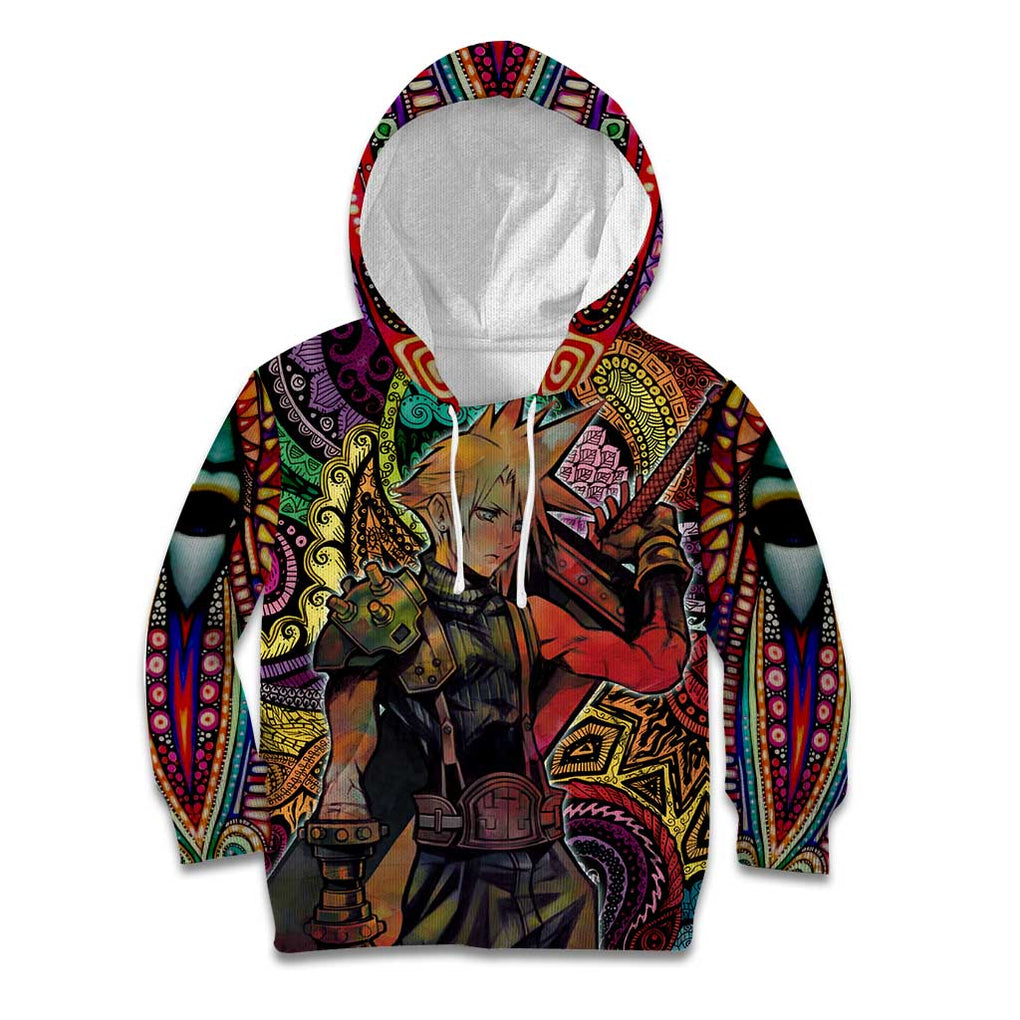 Trippy Cloud Strife Final Fantasy 7 Kid Hoodie Trippy Style