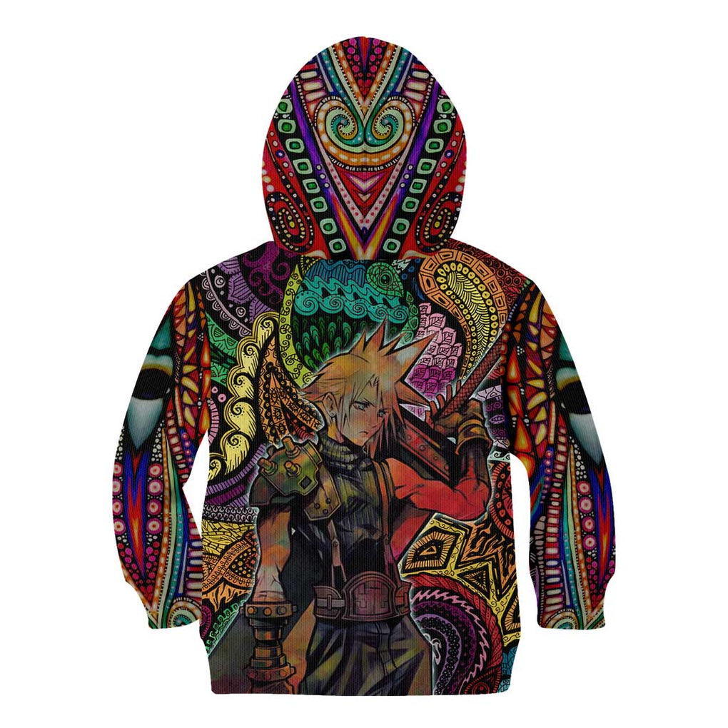 Trippy Cloud Strife Final Fantasy 7 Kid Hoodie Trippy Style