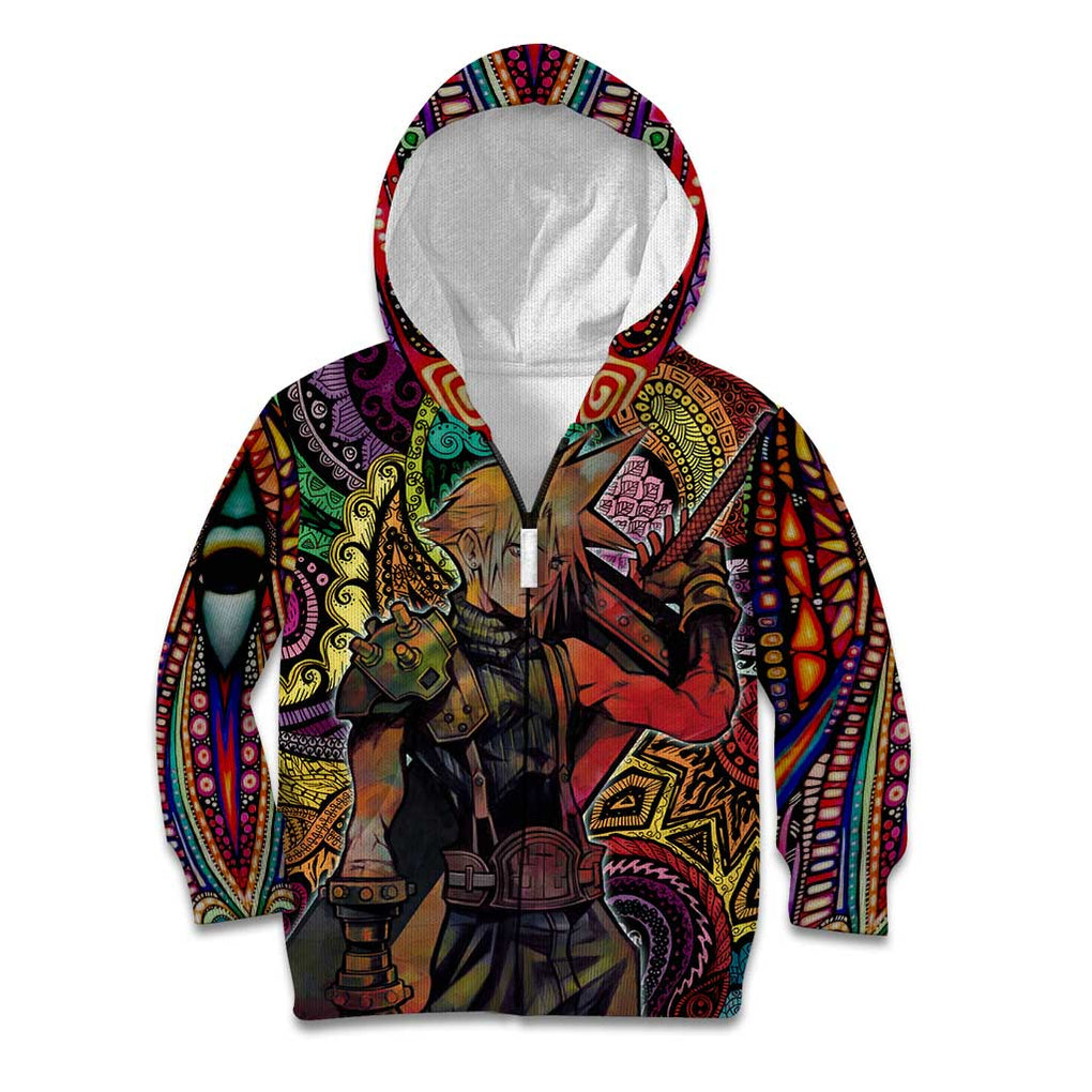 Trippy Cloud Strife Final Fantasy 7 Kid Hoodie Trippy Style