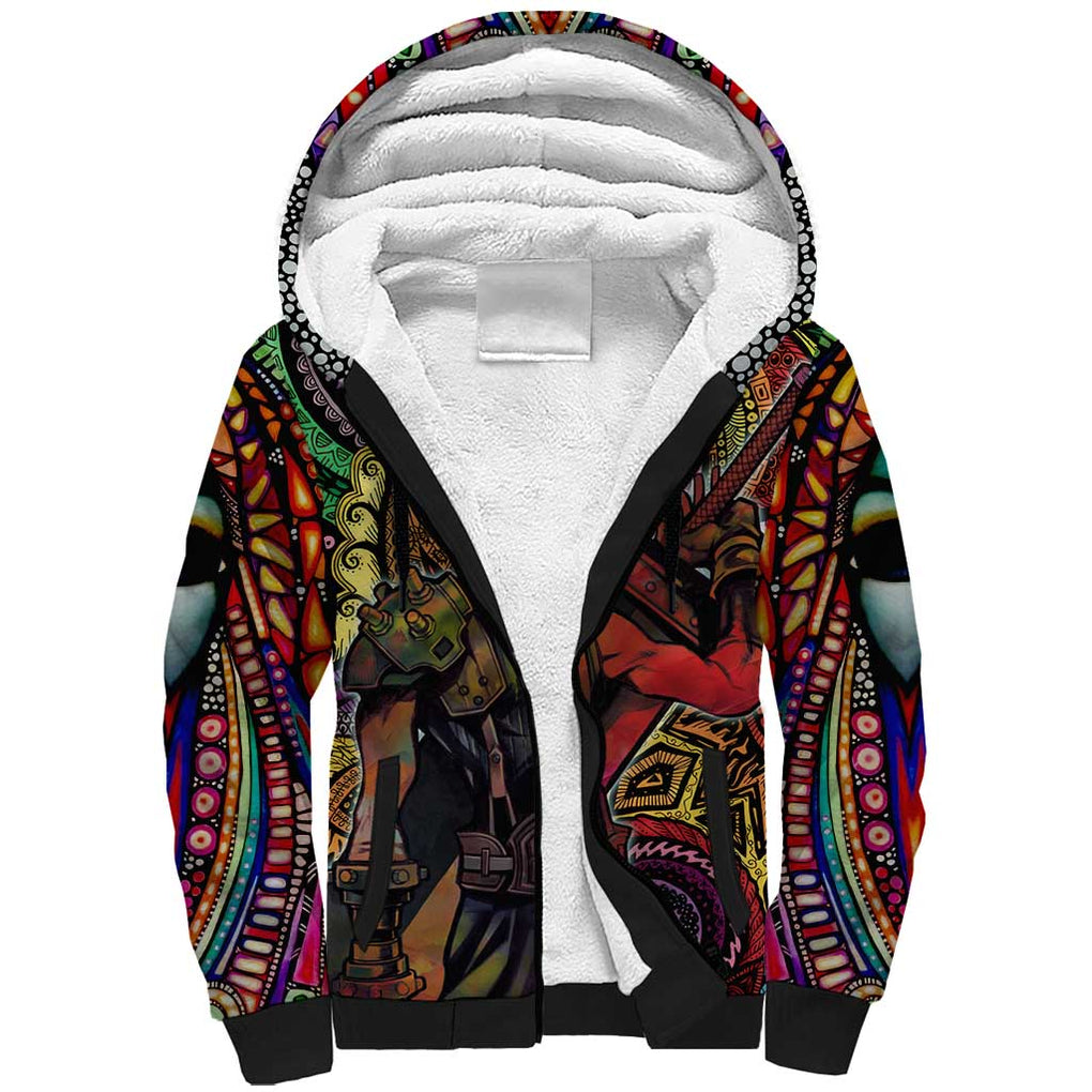 Trippy Cloud Strife Final Fantasy 7 Sherpa Hoodie Trippy Style