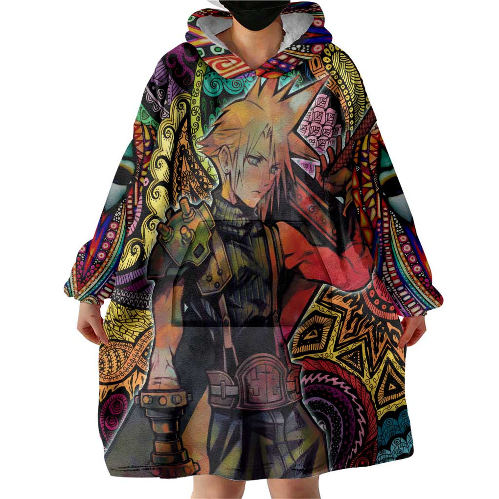 Trippy Cloud Strife Final Fantasy 7 Wearable Blanket Hoodie Trippy Style