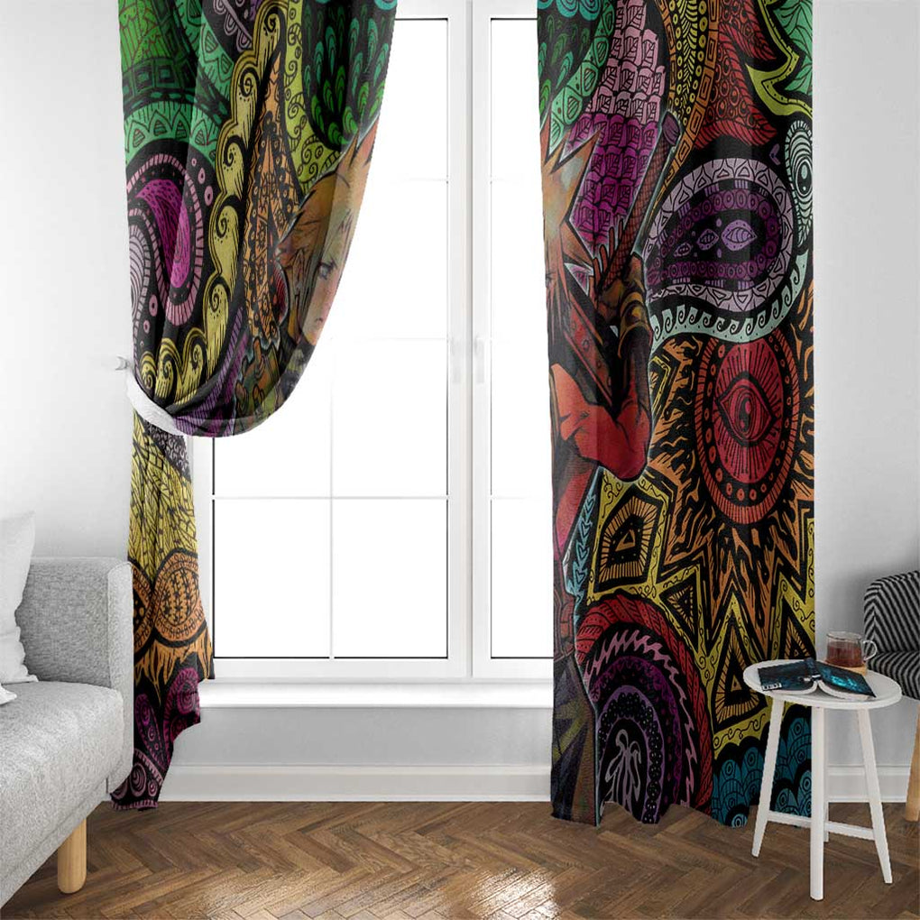Trippy Cloud Strife Final Fantasy 7 Window Curtain Trippy Style