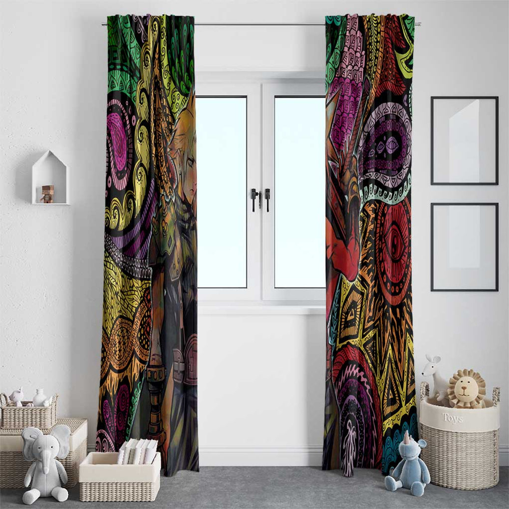Trippy Cloud Strife Final Fantasy 7 Window Curtain Trippy Style